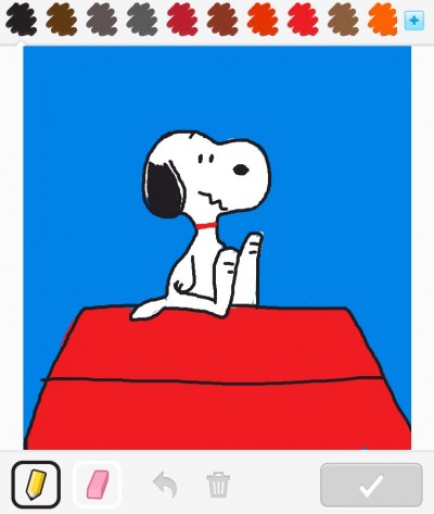 Draw Something Snoopy cartoon