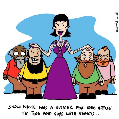 Snow White loves beards cartoon