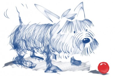 Cartoon Monty the cairns terrier