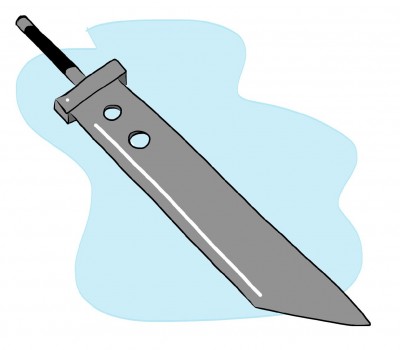 Cloud ff7 sword cartoon