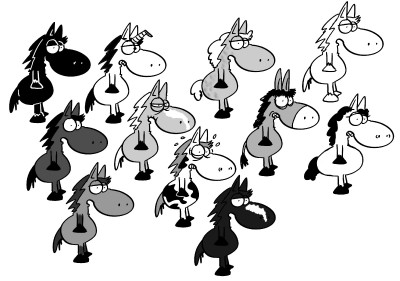 Cartoon horse breeds and characters