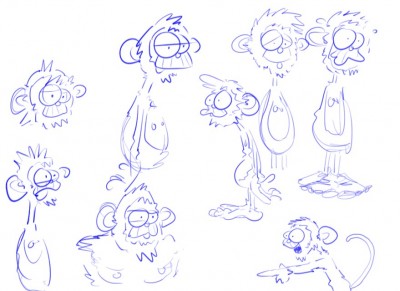 Cartoon monkeys