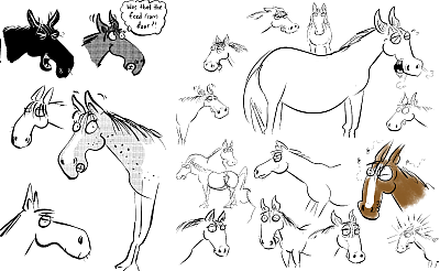 Horses horses everywhere but a pencil must be lead